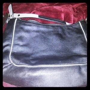 Black and White Coach shoulder bag